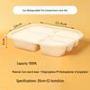 Biodegradable 5-Compartment Corn Starch Meal Boxes with Lids (200 Sets)
