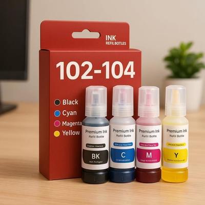 Pack of 4 Compatible Cartridges - SHOP-STORY - EPSON 102-104 - 4x70ml - Multi-color - Inkjet