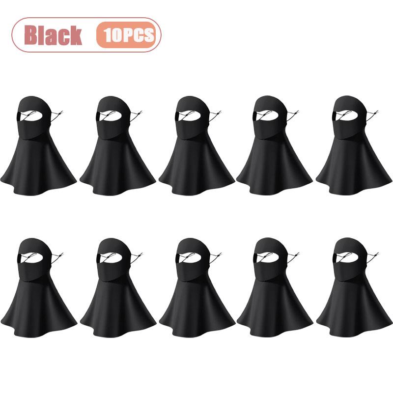 1-10PCS Ice Silk Face Mask Women Cooling Breathable UV Protection Eye Cover Summer Sun Mask Dustproof Stylish Face Gaiter