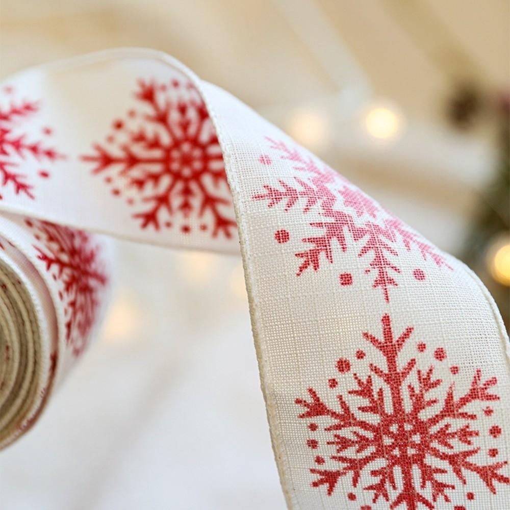 DIY Christmas Ribbon 2m Christmas Tree Ribbon New Fabric Swirl Ribbon  Holiday Crafts