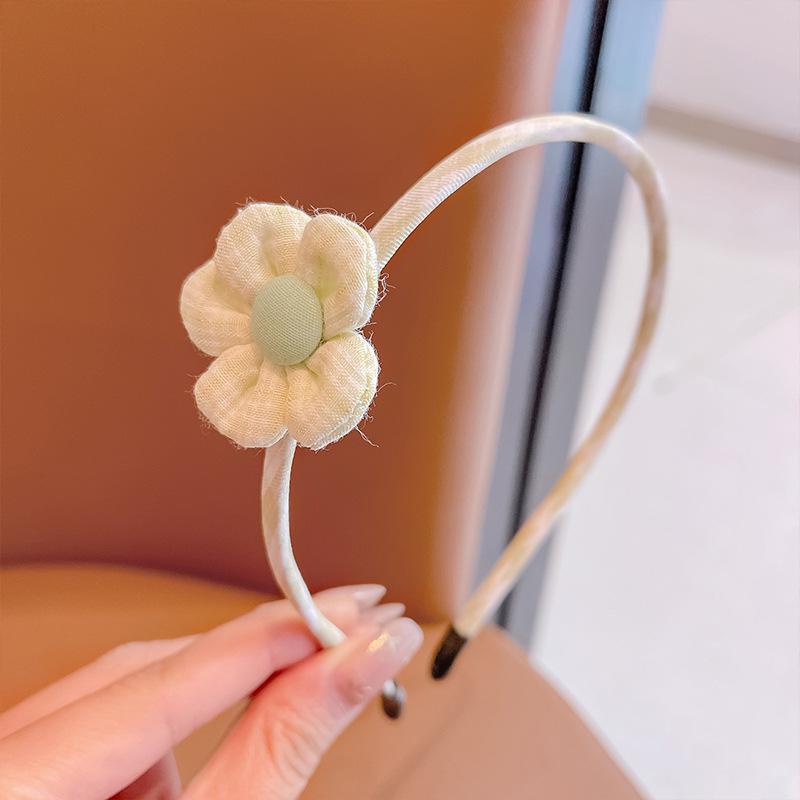 2024 Korean Green Headband & Hairpin for Girls - Trendy Douyin Style High-Value Headdress for Kids