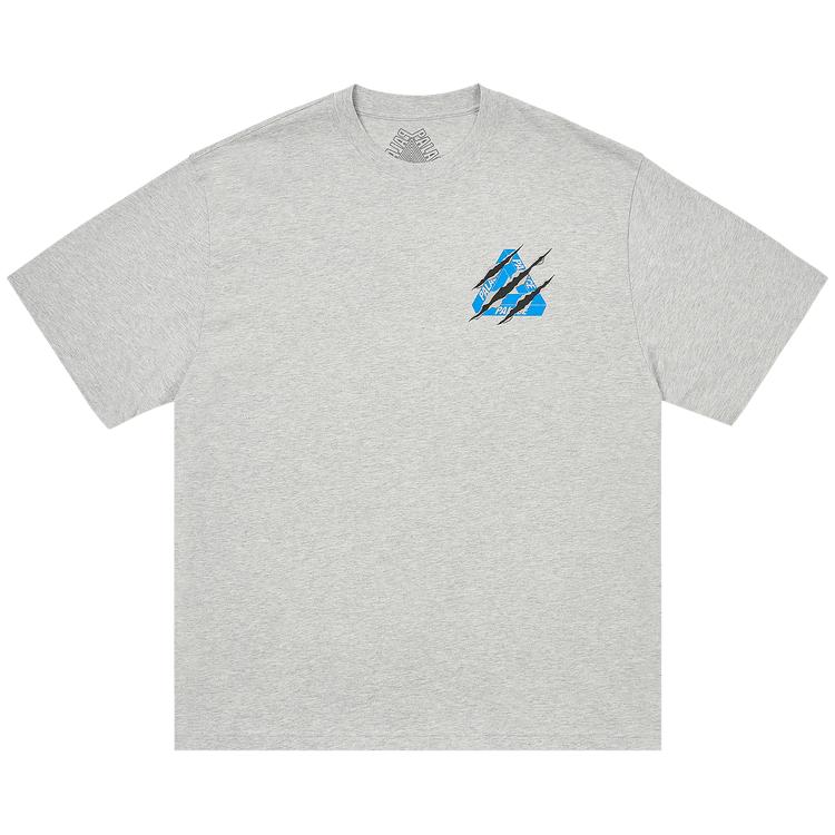 

Palace Рваная футболка Три Серая меланж Унисекс Топы P28TS056 S
