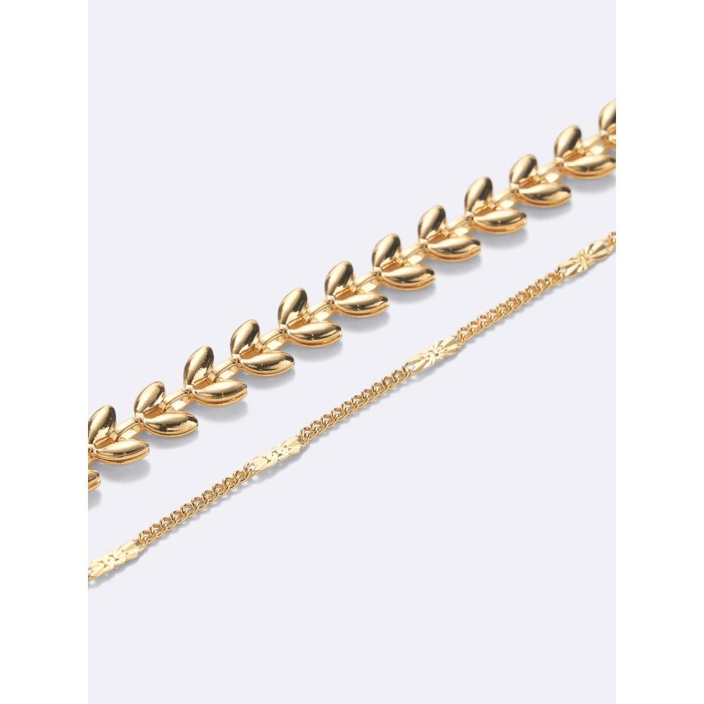 GU by Uniqlo Leaf Chain Bracelet 2p