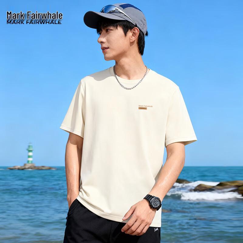 

Mark Fairwhale Men s Spring/Summer Round Neck Pure Cotton T-Shirt XL
