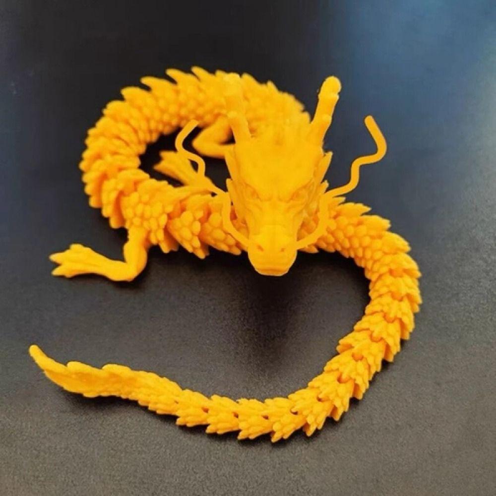 3D Articulated Chinese Dragon Long Chinese Dragon Ornament Joint Movable Dragon Model  Office