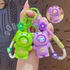 Backpack Hanging Cat Face Change Doll Keychains PVC Bear Keyrings  Car Decoration