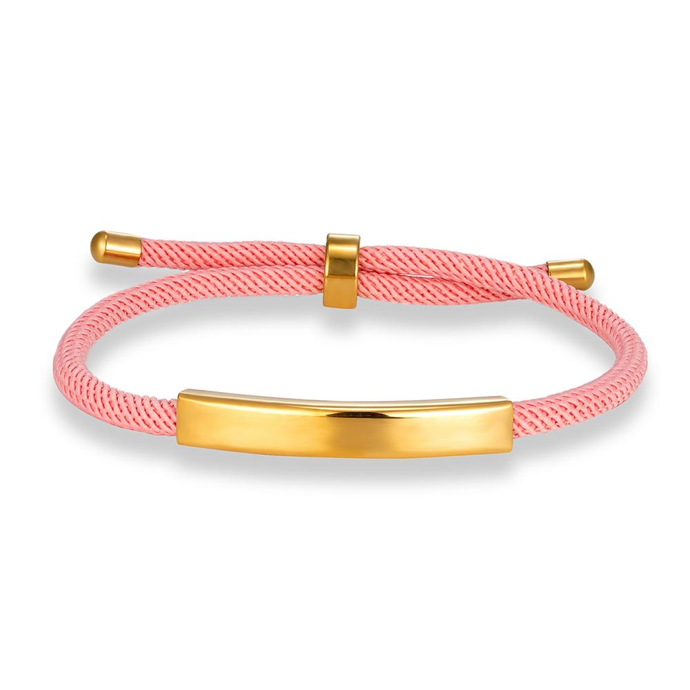 Punk SOS Custom logo Engrave Text Rope Bracelet customize Stainless Steel Bracelets For Women Men ID Bracelet