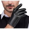 Genuine Sheepskin Leather Gloves Men Breathable Thin Silk Lining Touchscreen Outdoor Cycling Driving Motorcycle Gloves Spring