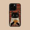 Cute Coffee Cat Matte Surface  Mobile Phone Case for iPhone 17 16 15 14 13 12 11 Air Pro Max Plus Colorful Cover