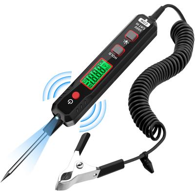 KAIWEETS VT501 Car DC Voltage Tester, DC 0.8V-100V, 200cm Long, for Checking Electricity, Car Voltage Circuit Tester with LED Probe, Continuity, Car