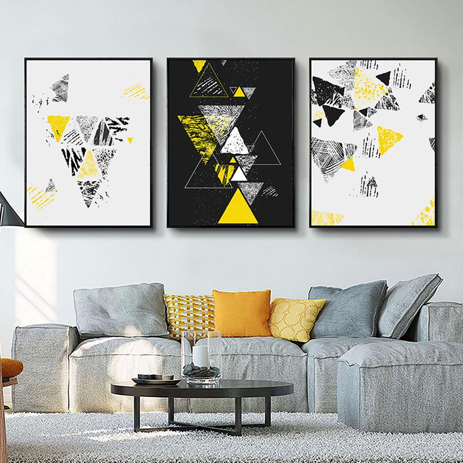 Buy Modern Black and White Geometric Wall Art Painting Abstract Wall ...