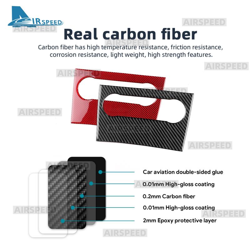 Real Soft Carbon Fiber Central AC Frame Sticker For Mercedes Benz A B CLASS W169 W245 2004 2005 2006 2007 2008 2009 2010 2011