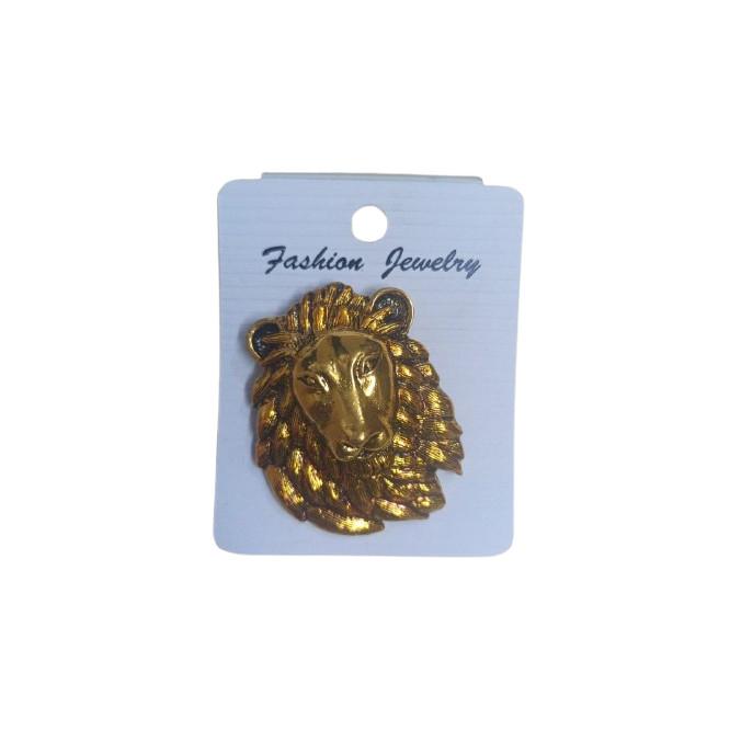 @Lion-Head-Shaped Brooch for Men UKD649 80%off