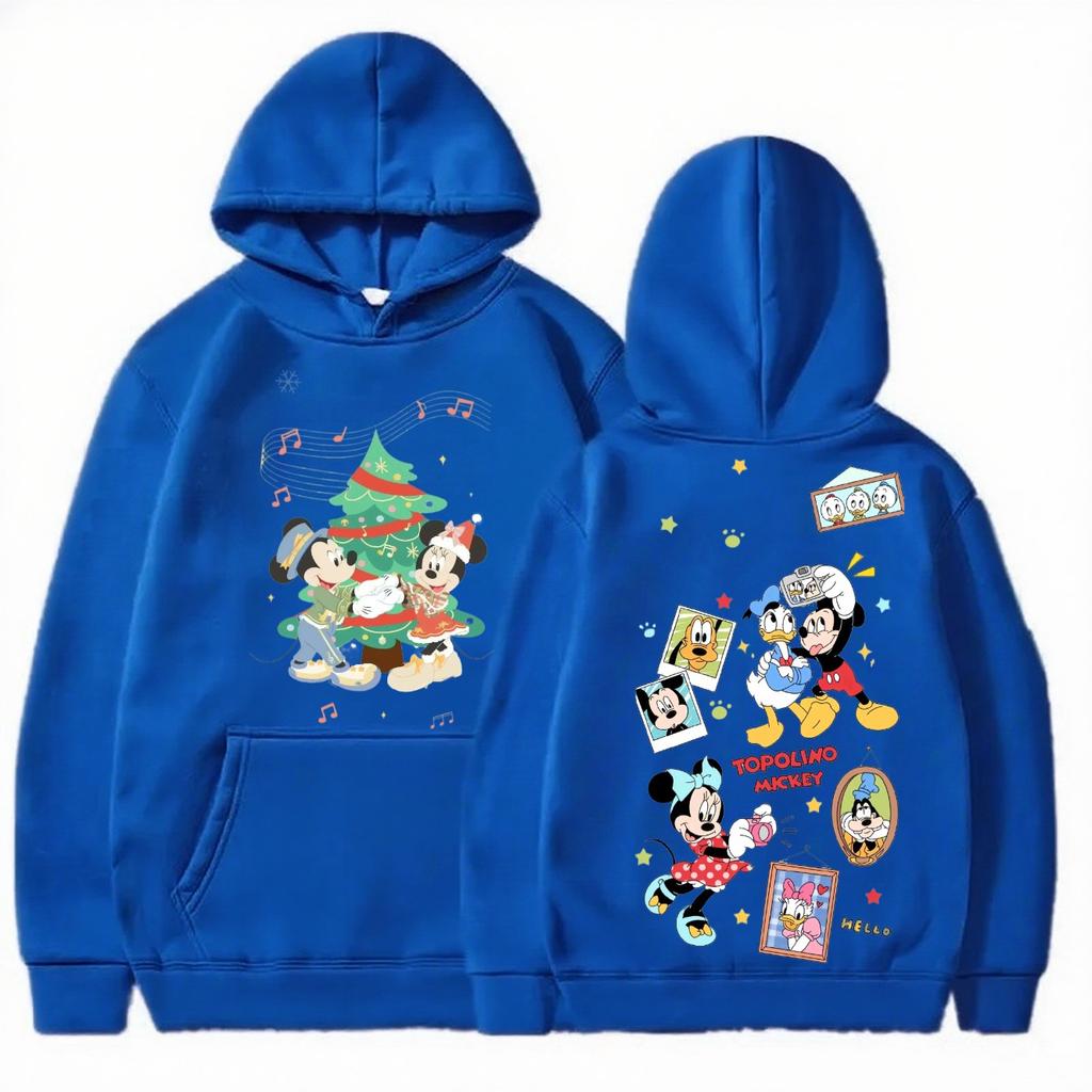 Disney Mickey Christmas Parent-child Set Children's Adult Hoodie Available In Multiple Colors for Autumn and Winter Hoodies