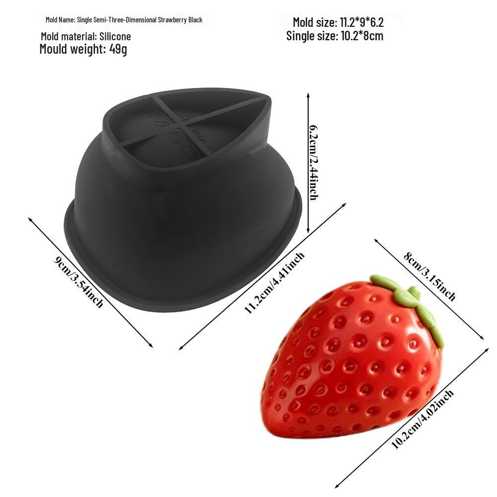 Moldes de Silicona para Mousse de Fruta 3D: Pera, Manzana, Piña, Melocotón, Durian, Frambuesa.