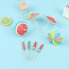 50Pcs Cocktail Umbrella Sticks Decorative Toothpicks Fruit Dessert Drinks Picks