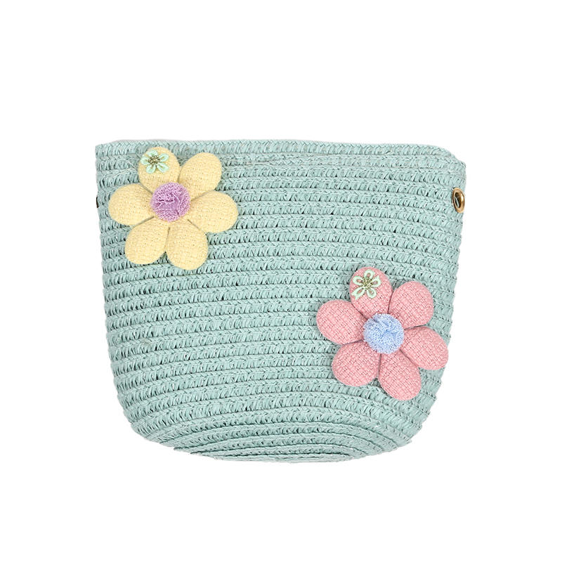 

Девочка Молния Цветок Соломенная Сумка Милый Реквизит для Фото Ручной Работы Плетеная Детская Сумка-Мессенджер Корзина для Хранения Кошелек для Монет Сумка-Кроссбоди синий