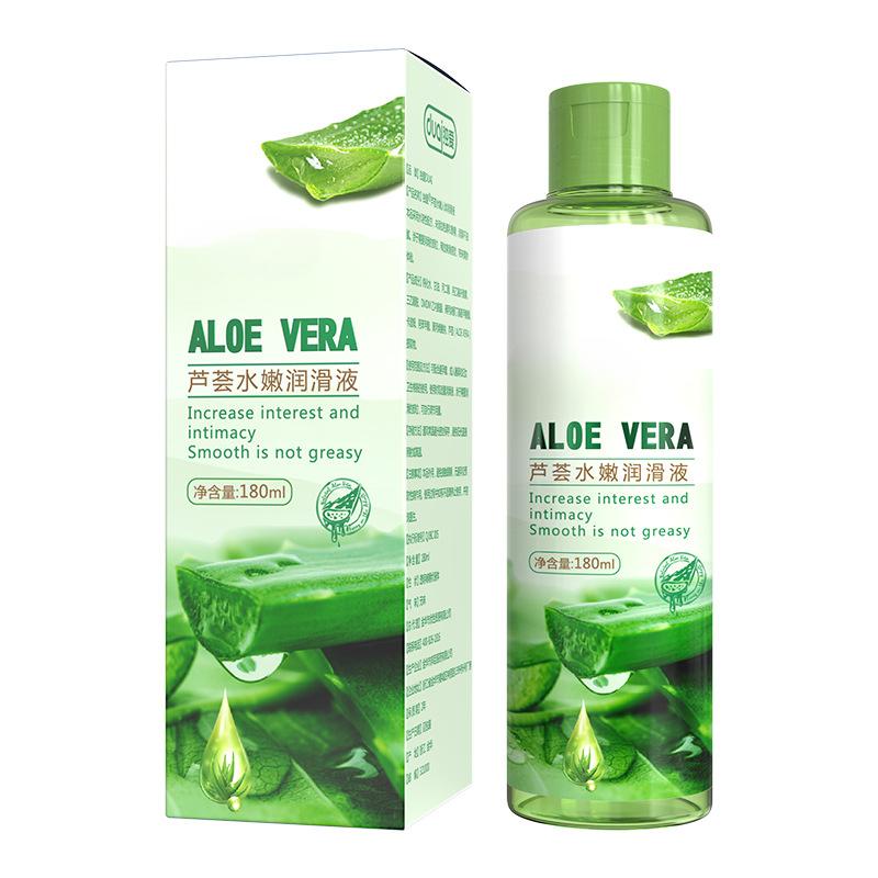 Aloe Vera Water-based Lubricant 180ml Sex Oil for Adult Pleasure, Intimate Hydrating Gel