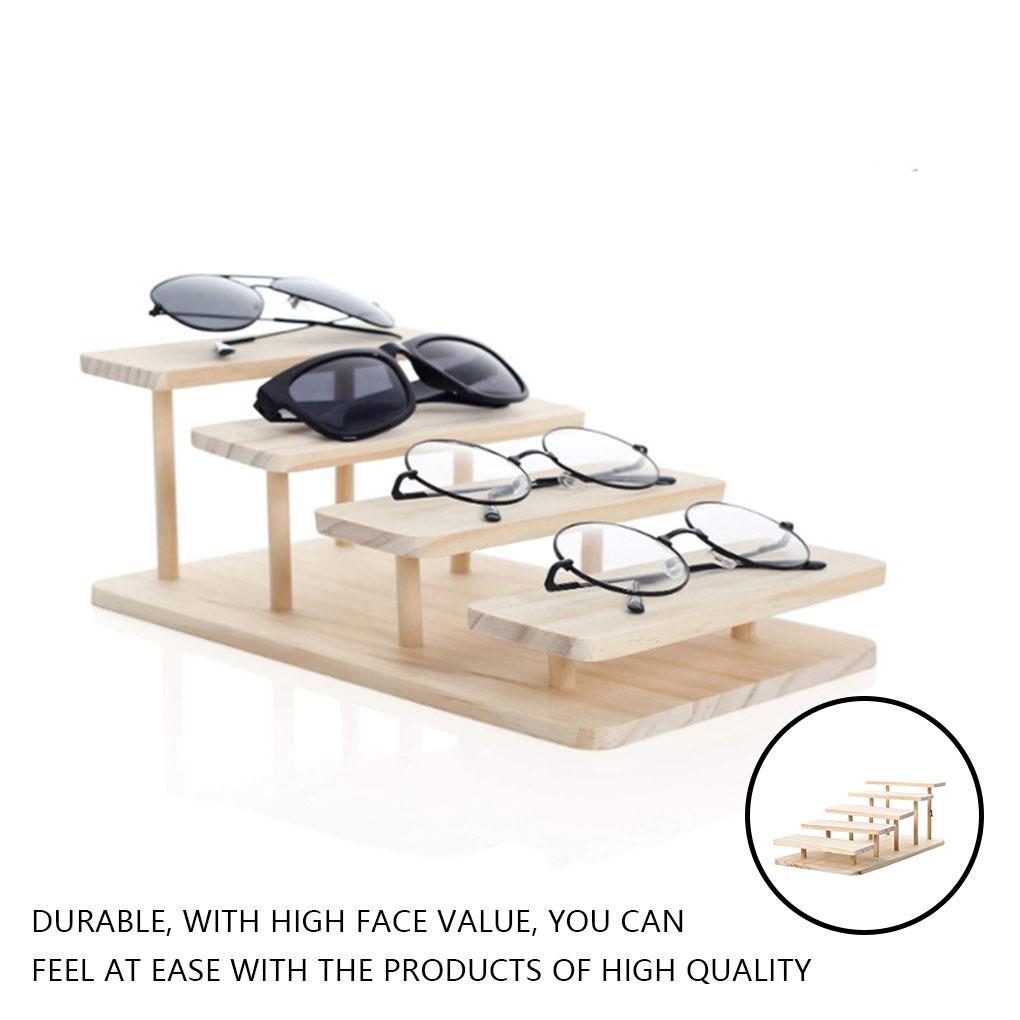Sunglasses Display Stand Shop Using Multi-layer Wood Eyeglasses Storage Holder Organizer Tool Business Displaying Base