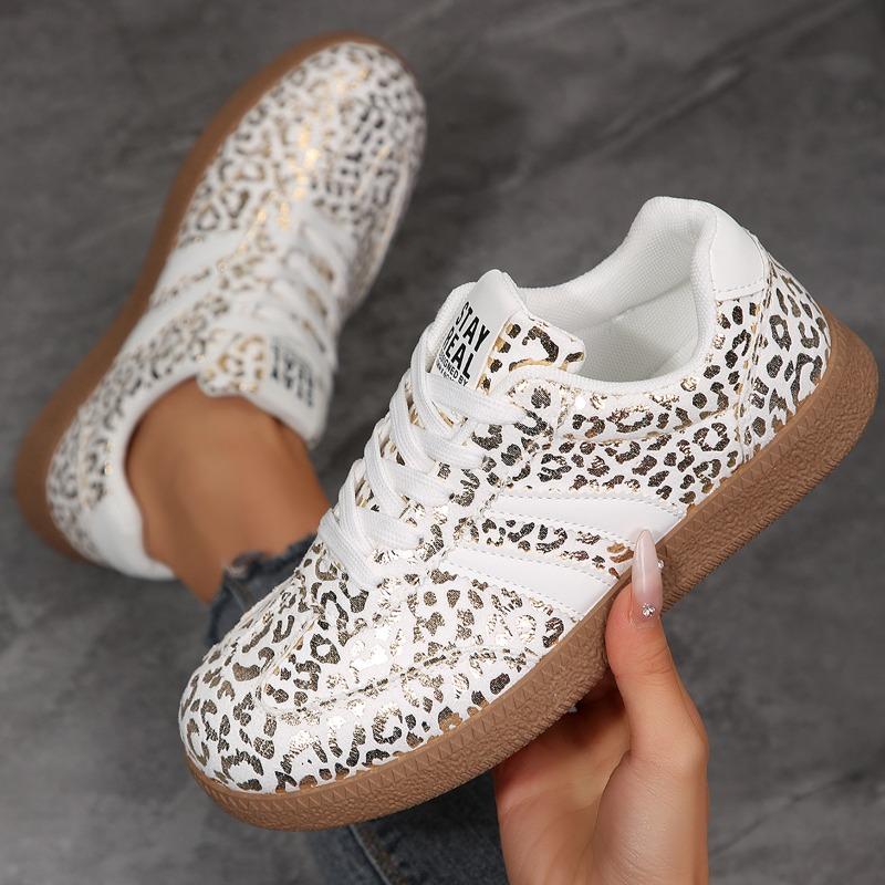 Flat bottom German training shoes women's spring and autumn large size sports board shoes fashion casual white shoes women