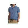 Polo Solid Color Logo Embroidered Short Sleeve Polo Shirt Men Tops Dark-Blue 710794276-050
