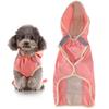Dog Raincoat Polyester Pet Rain Cape Jacket Reflective Stripe Waterproof Breathable