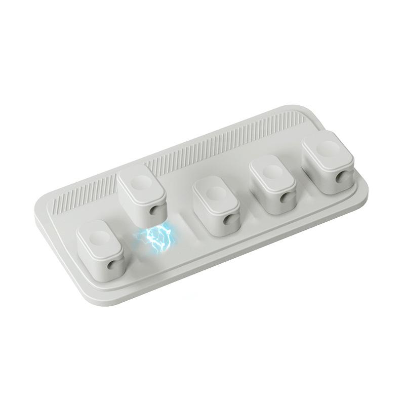 

Magnetic Desktop Cable Organizer: Multi-Cable Storage Clip for Phone and Charger Management