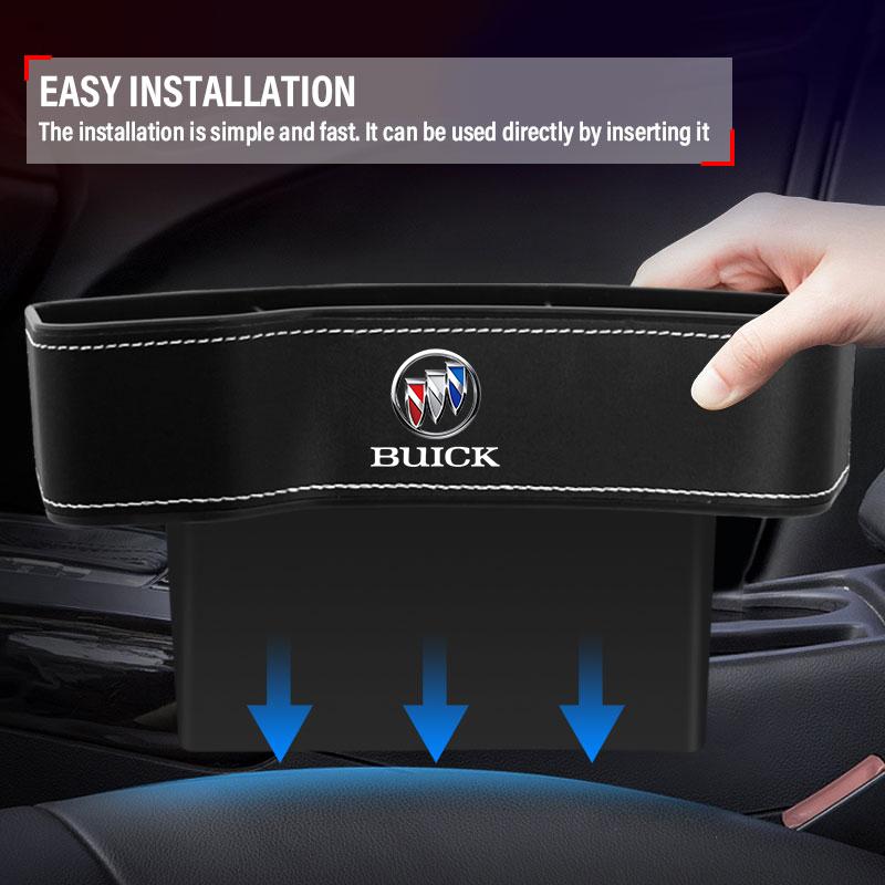 2Pcs Car Seat Organizer Seat Crevice Storage Box Multifunction Goods For Buick Verano Velite Lesabre Riviera Avenir GL6 GL8 Envision Excelle