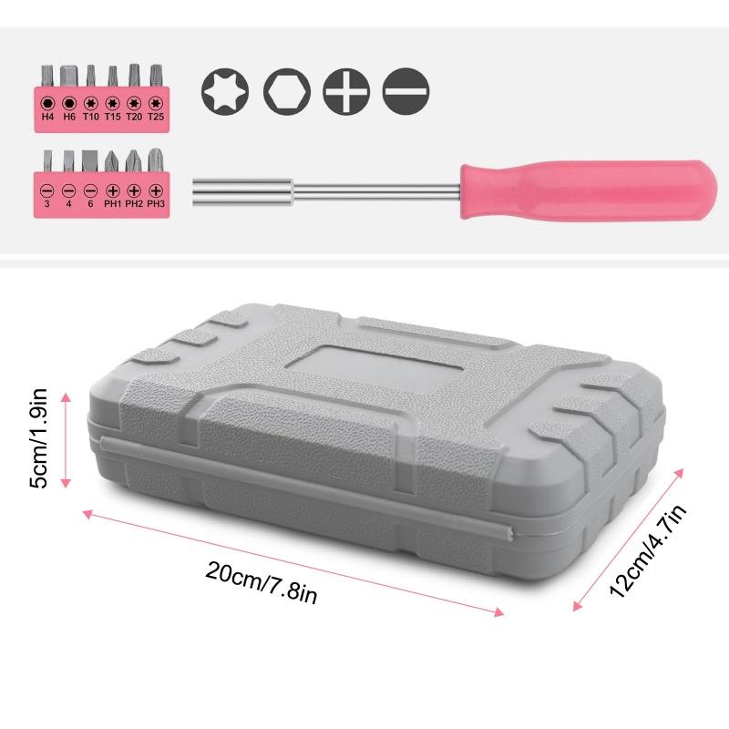 24-delars Multifunktionell Hushållsverktygssats Hem Daglig Reparationsverktygssats Bärbar Handverktygslåda för Hemunderhåll