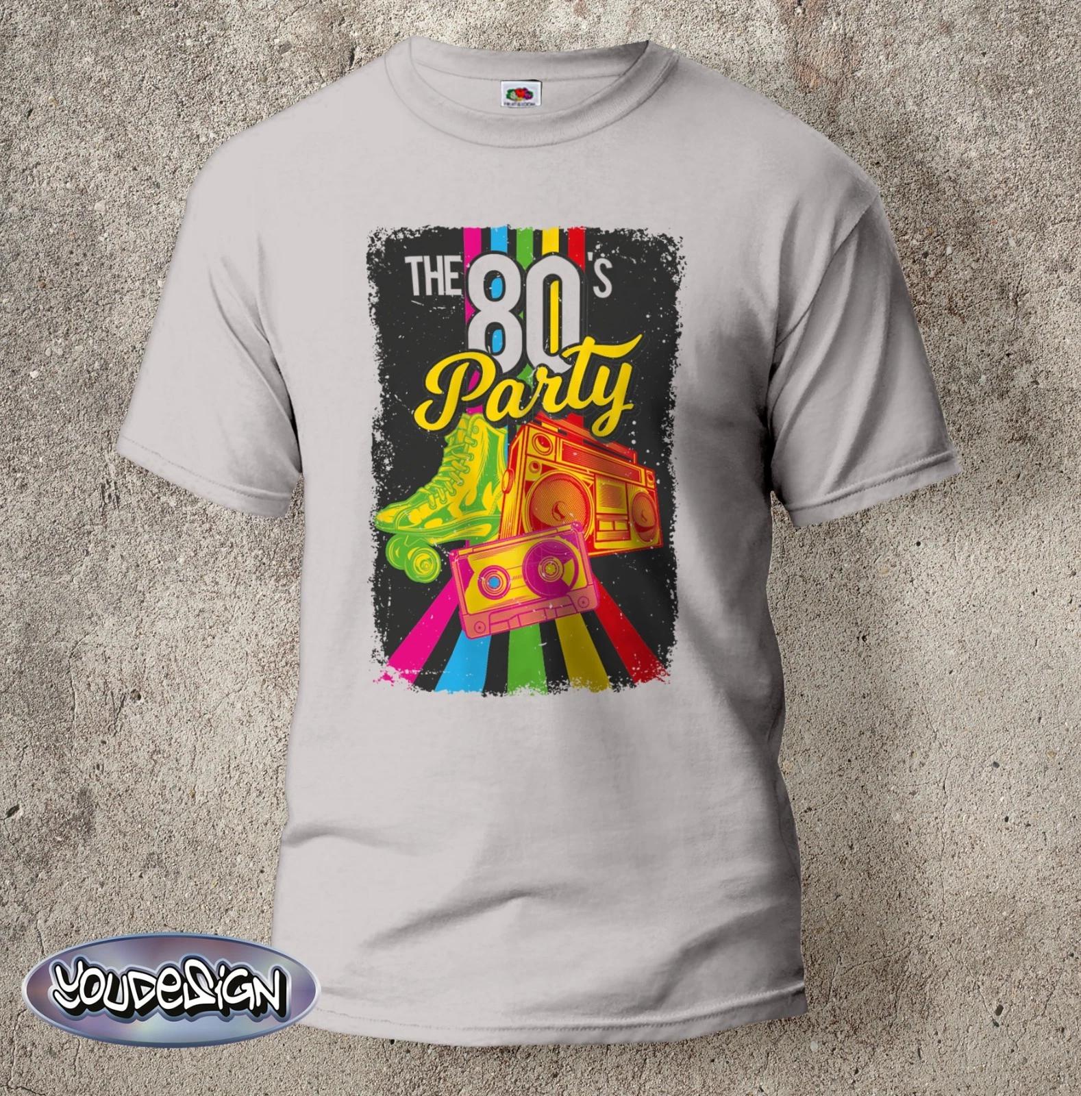 80 s Party Retro Shirt 80s T-Shirt Cassette Roller Skater Nostalgia S-5XL XS