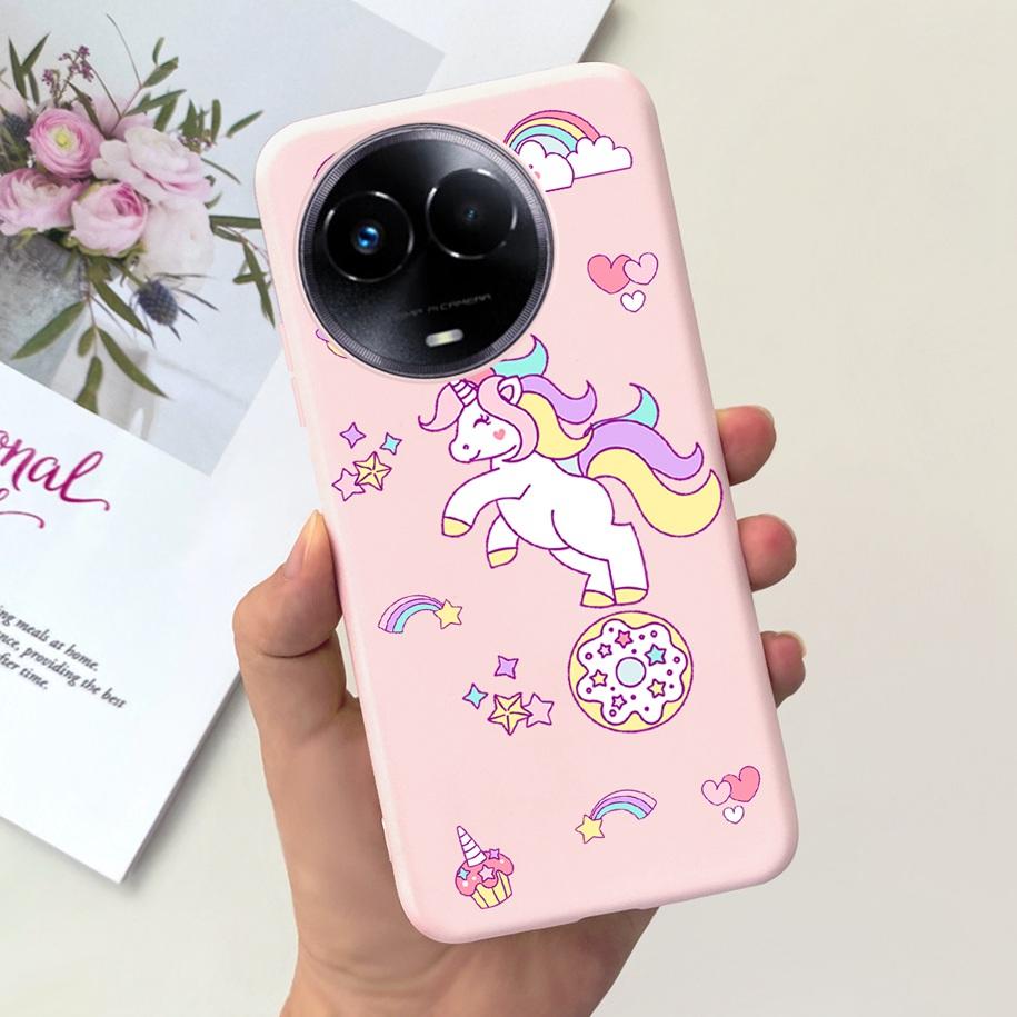 Shockproof Case For Realme 11 5G / Realme 11X Phone Cover Fashion Girls Soft Silicone Funda For Realme11 11 X 2023 RMX3785 Coque