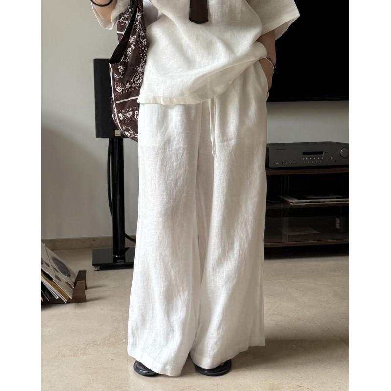 Johnature Summer Japanese Casual Loose Wide-leg Pants Light Dry Full Length Comfortable Trousers For Women