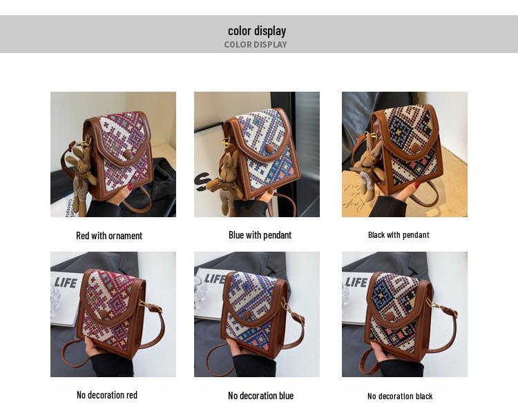 Elegant Ethnic Style Women's Crossbody Phone and Shoulder Bag - Chic, Versatile, and Fashionable Accessory.