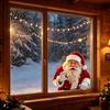 Herbruikbare Glazen Sticker Vellen Kerstman Raamsticker, Statische Verwijderbare Decal, Waterdichte Stickers Feestelijke PVC Decal voor Huis Woonkamer Badkamer