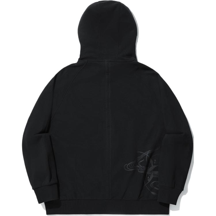 Li Ning X Jackie Chan Collaboration Kung Fu Series Comfortable Casual Solid Color Hoodie Men Hoodies Black AWDUB13-1