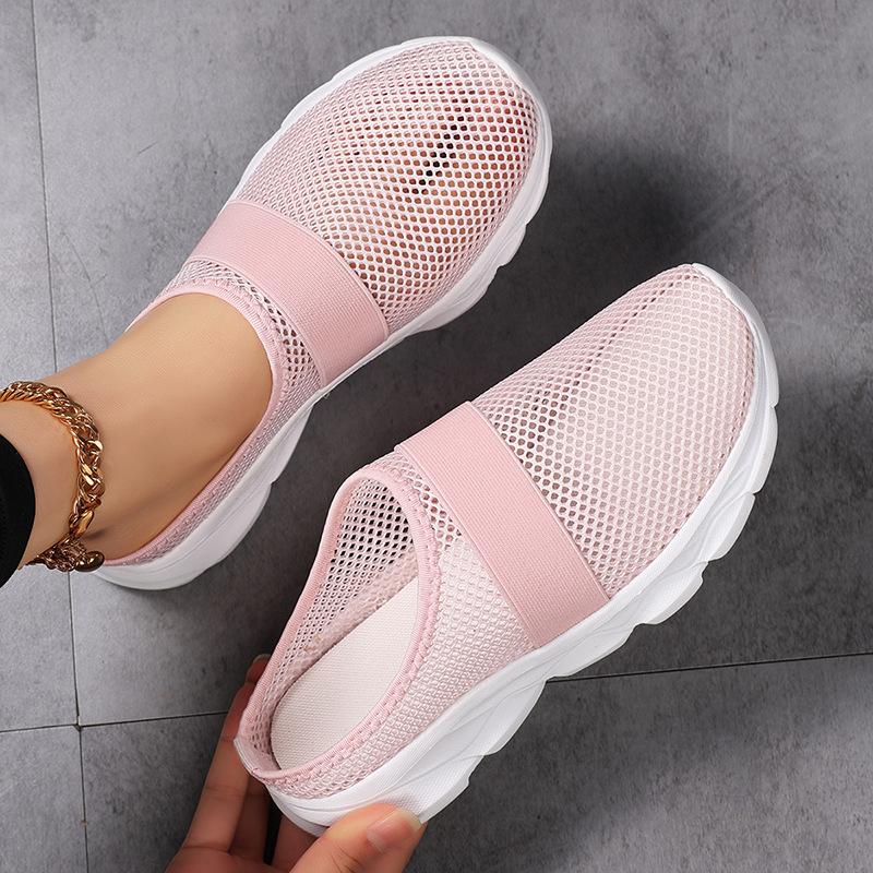 Cool slippers women's autumn new casual bag head mesh slippers fashionable and versatile