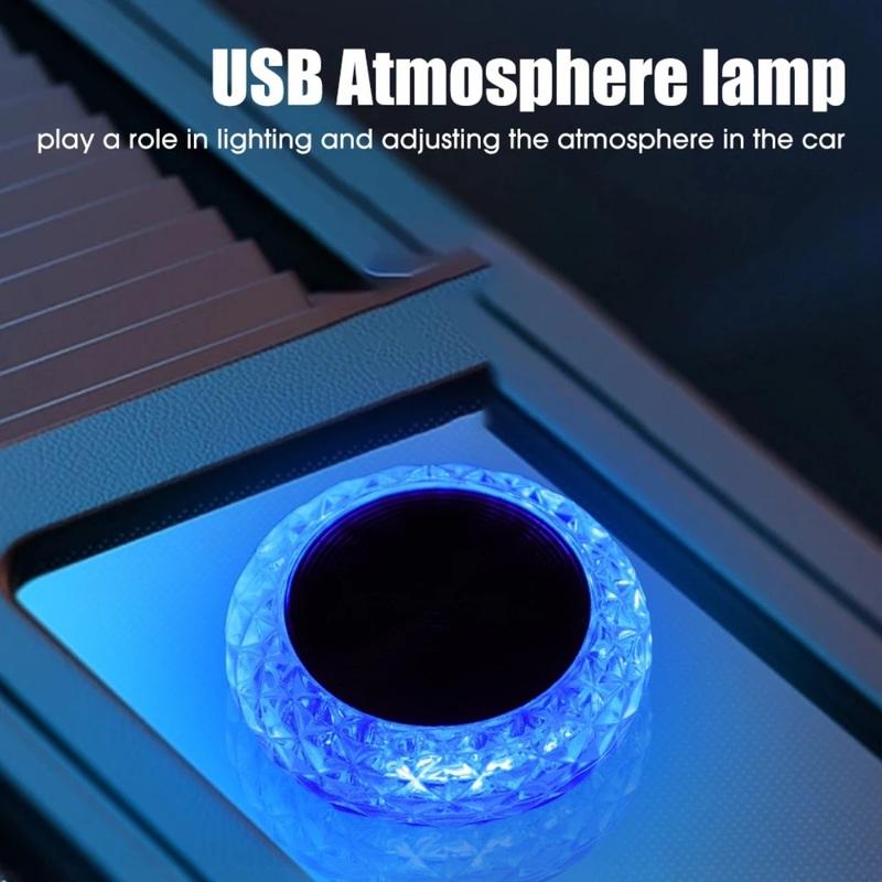 USB Car Ambient Lights, LED Color Changing Night Light Without Modification for Car Interior & Home Indoor Decoration Lamp