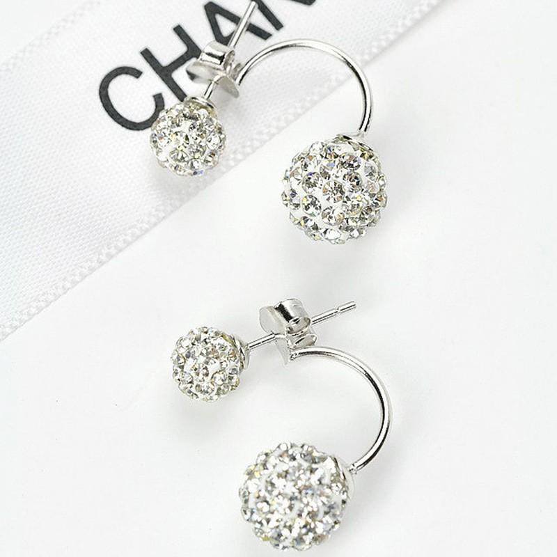 Two Wear Diamond Ball Ear Buckles, Small Fashion Diamond Stud Earrings, Temperament Versatile Earrings