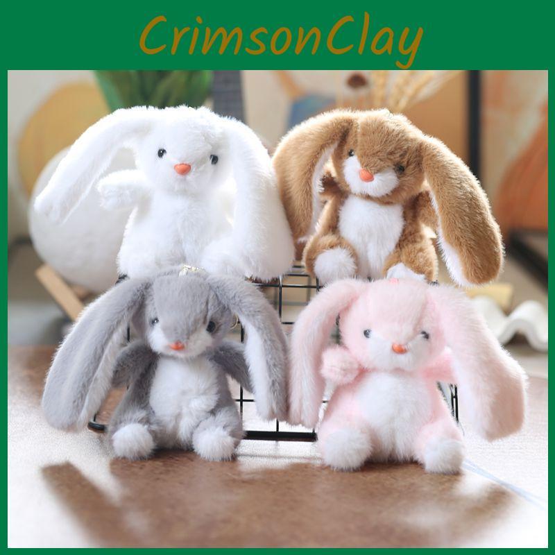Plush Cute Rabbit Toy Keychain Pp Cotton Stuffed Bag Decor Gift For Kids Girls