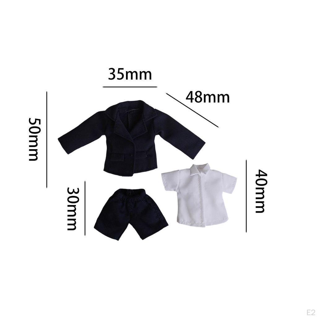 1/12 BJD Figure Suit Short Sleeve Shirt Shorts Practical Accessories Durability Premium