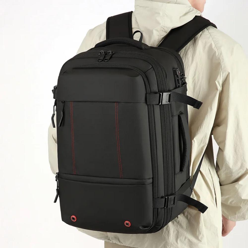 Vacuum Compression Mens Backpack Expandable Large Capacity Multi Functional Laptop Bag Short Trip Travel Hiking Pack