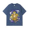T-shirt Lavate 275 GSM 100% Cotone Saint Seiya V30 Stampa Vergine Unisex T-shirt Pesante in Cotone