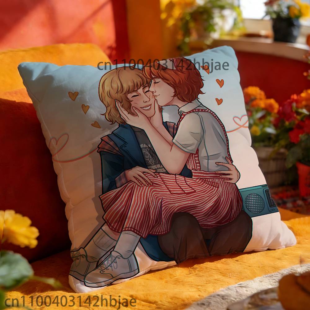 Rockie V-Vickie and R-Robin Pillow Case Print Polyester Fiber 40X40 Cm Home Sofa Throw Cushion Cover Decoration