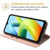 Coque pour Redmi Note 12 Pro 5G - Protection 360 Effet Cuir Fermeture Magnétique Protection Rose