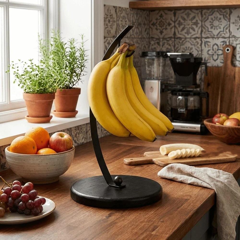 Draining Metal Banana Holder Stable Stand Grape Stand Banana Hanger Rack  Fruit Storage
