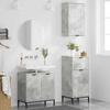 Bathroom Furniture Set with Shelf 3 Pcs Concrete Grey Particleboard