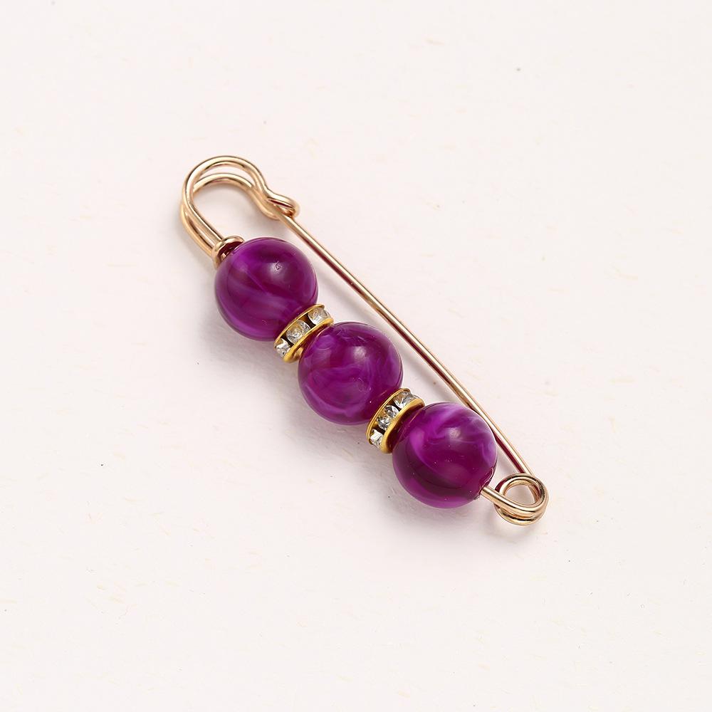 Women New Cute Imitation Pearl Rhinestone Brooch Anti-lighting Skirt Waist Pin Fashion Jewelry Accessories Gifts