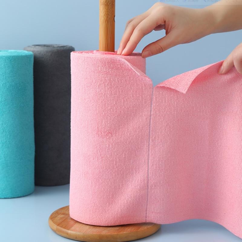 1 Rolle/20 Stück Mikrofasertücher Wiederverwendbare fusselfreie Tücher für die Küche Superabsorbierende, schnelltrocknende Küchentücher