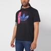 Adidas Originals Trefoil Grid Tref Tee Retro Print Sports Round Neck Short Sleeve T-Shirt Men Tops Black FM1559