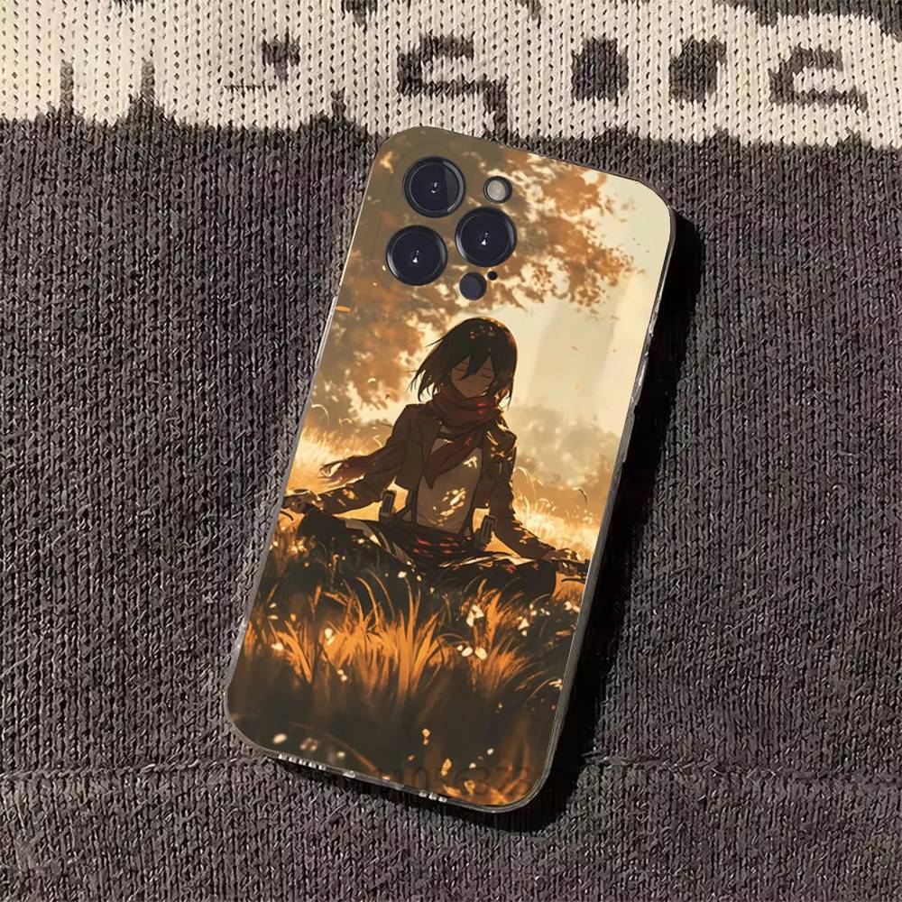 Attack On T-Titan Mikasa Phone Cases For iPhone 17 16 15 14 13 12 11 Pro Max Plus Luxury Camera Protection Plastic